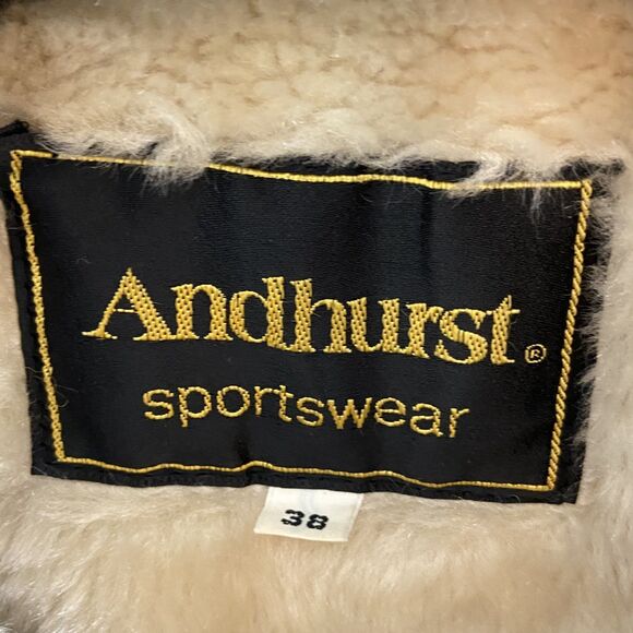 Andhurst VTG 70s Corduroy Sherpa Coat Sz 38 Penny Lane Hippie Boho Rancher - Picture 10 of 13